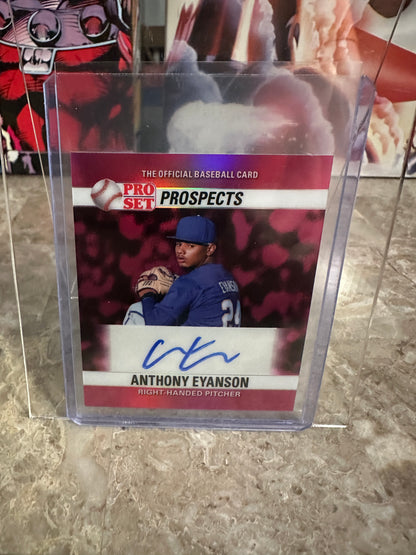 Anthony Eyanson 2026 Leaf Pro Set 1990 Mini Pink Prismatic 1/1 Autograph