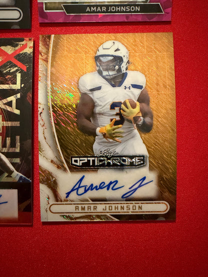 Amar Johnson Leaf Metal Optichrome Auto 1/1 Lot Super Gold Back Cracked Ice