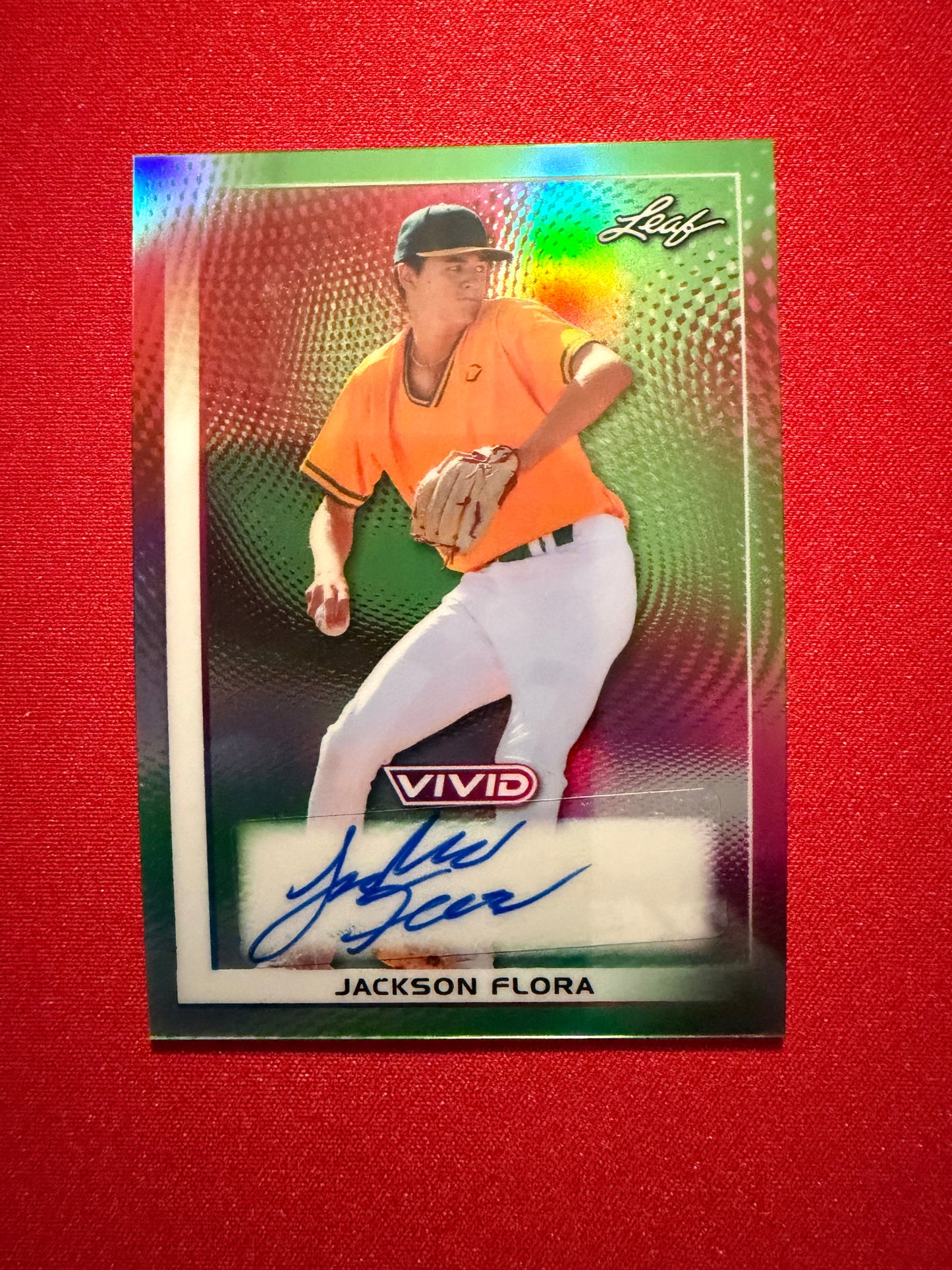 2026 Leaf Vivid Baseball Jackson Flora Auto /10 Green