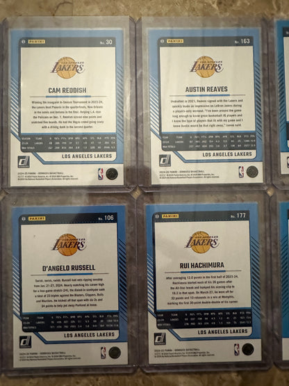 2024 Panini Donruss Basketball LA Lakers Team Set (11 cards)