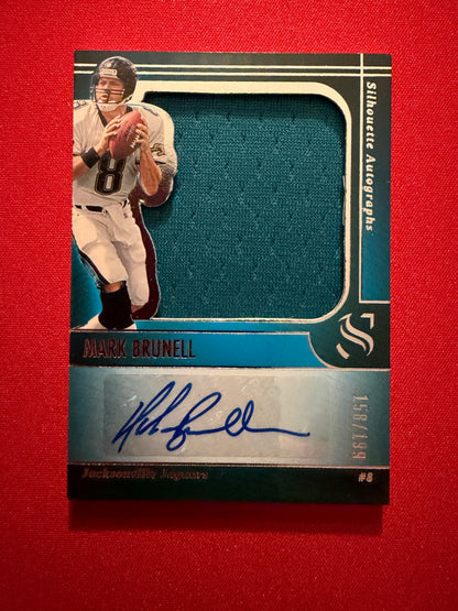 Mark Brunell 2025 Panini Silhouette Football Silhouette Autographs Patch Auto /199