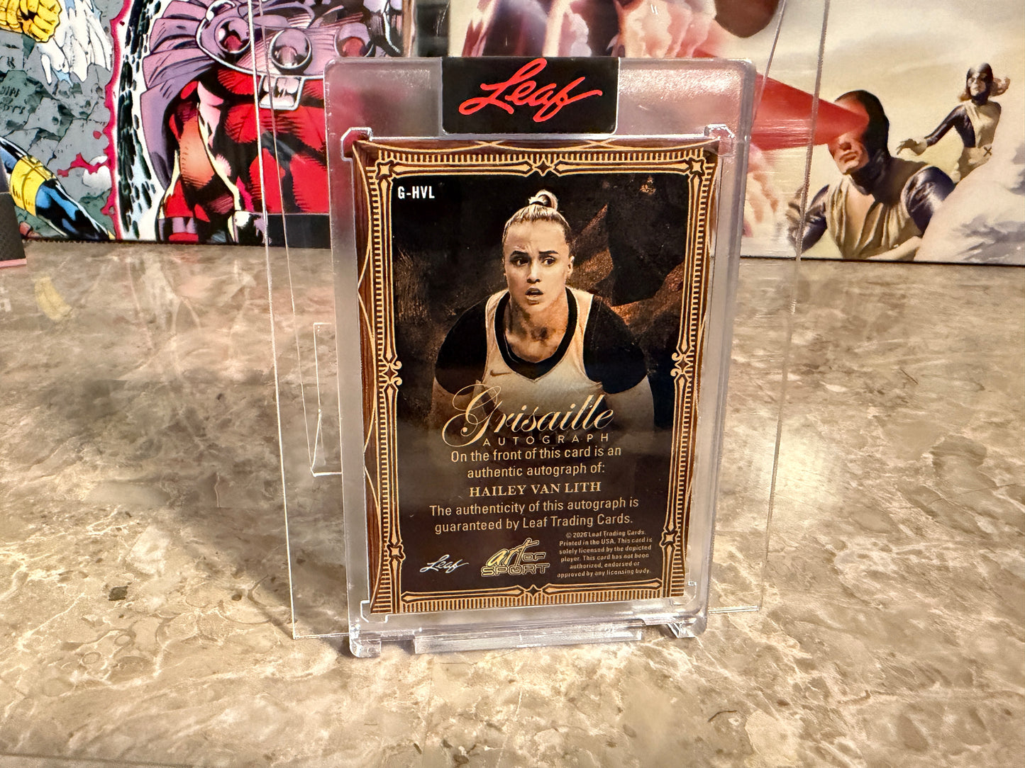 Hailey Van Lith 2026 Leaf Art of Sport Grisaille Auto Sparkle /6