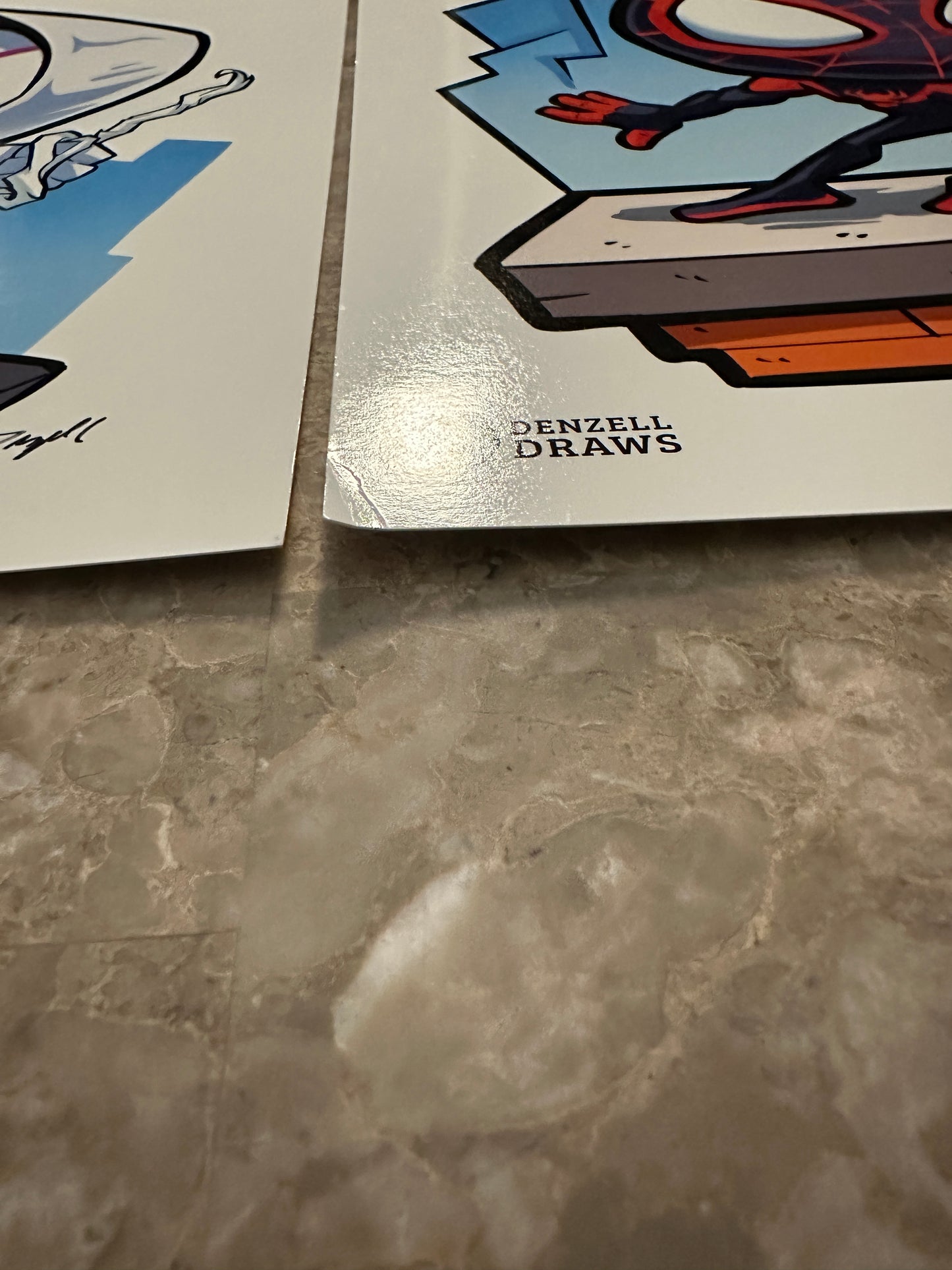 Spider-Gwen/Miles Morales Custom Art Prints - Denzell Draws