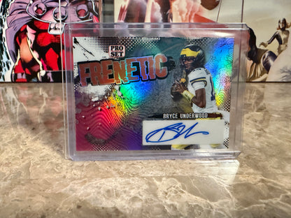 Bryce Underwood 2026 Leaf Pro Set Metal Football Frenetic Auto /10 Michigan