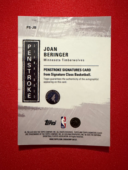 2025-26 Topps Signature Class Joan Beringer Penstroke Signatures RC #PS-JB