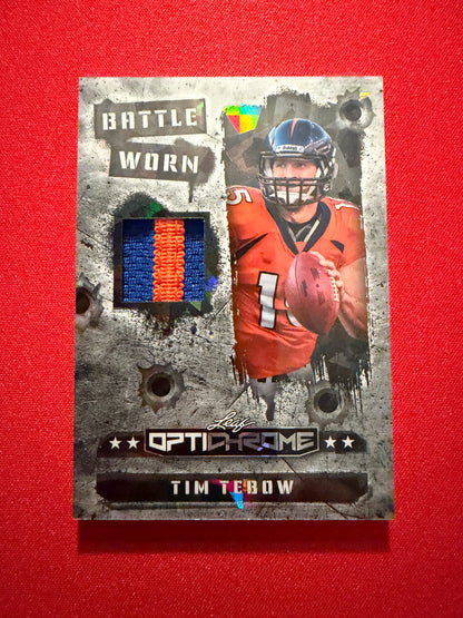 2026 Leaf Optichrome Football Tim Tebow Battle Worn Game-Used Patch 1/1