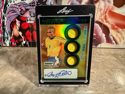 Ronaldo Nazario 2026 Leaf Ultimate Sports Signature Treasures Auto Game-Used Patch /3