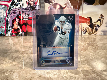 Curt Warner 2025 Panini Silhouette Football Profile Signatures /99