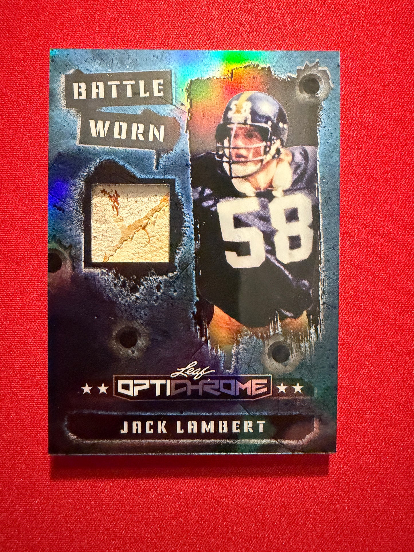 2026 Leaf Optichrome Football Battle Worn Jack Lambert Game-Used /8