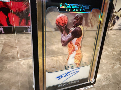 Shaquille O’Neal 2026 Leaf Ultimate Sports Gold Leaf Signatures Clear Auto /6