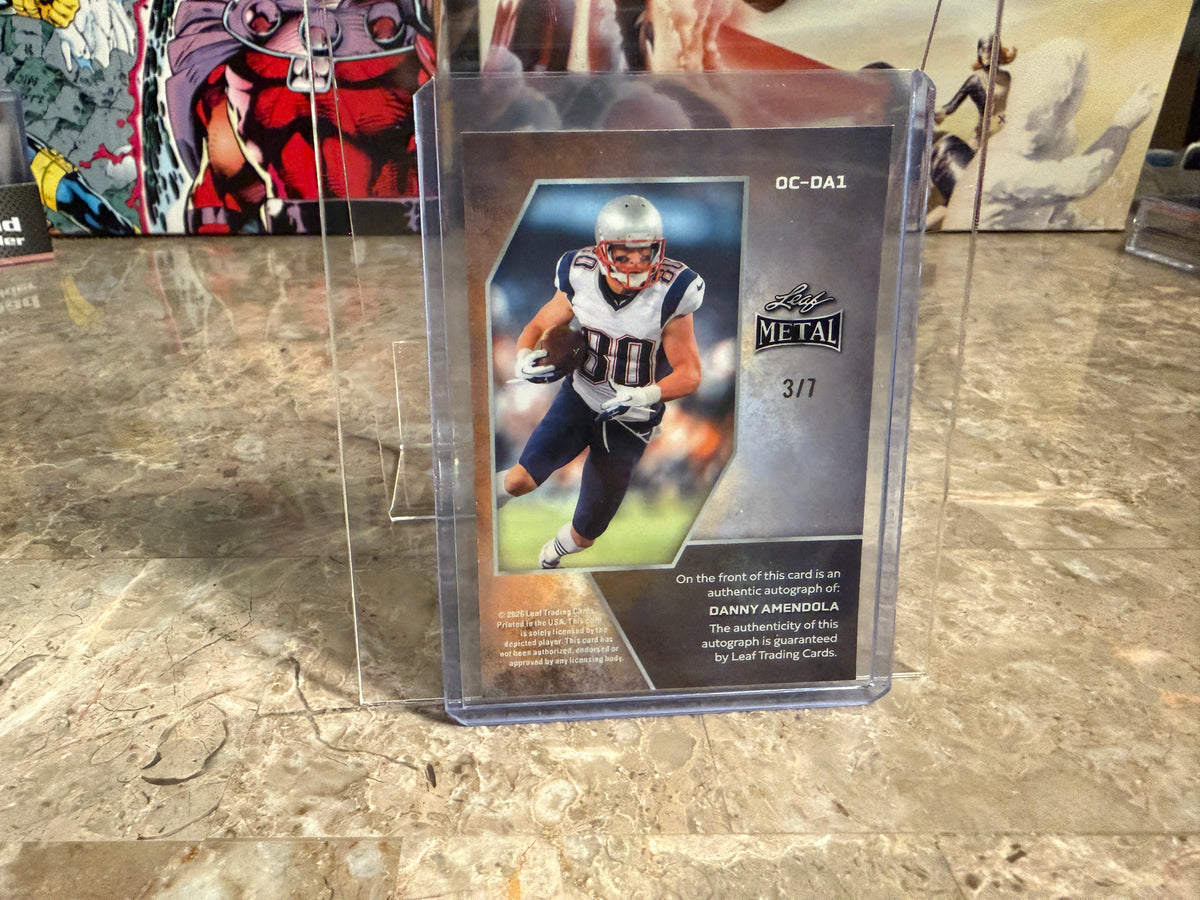 2026 Leaf Metal Football Danny Amendola On-Card Auto Platinum Crystal 3/7