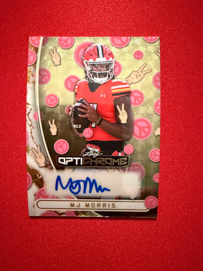 MJ Morris 2026 Leaf Optichrome Peace Auto Super Gold Prismatic 1/1