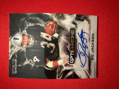 Bo Jackson 2026 Leaf Optichrome Football Bring the Smoke Auto Super Gold 1/1