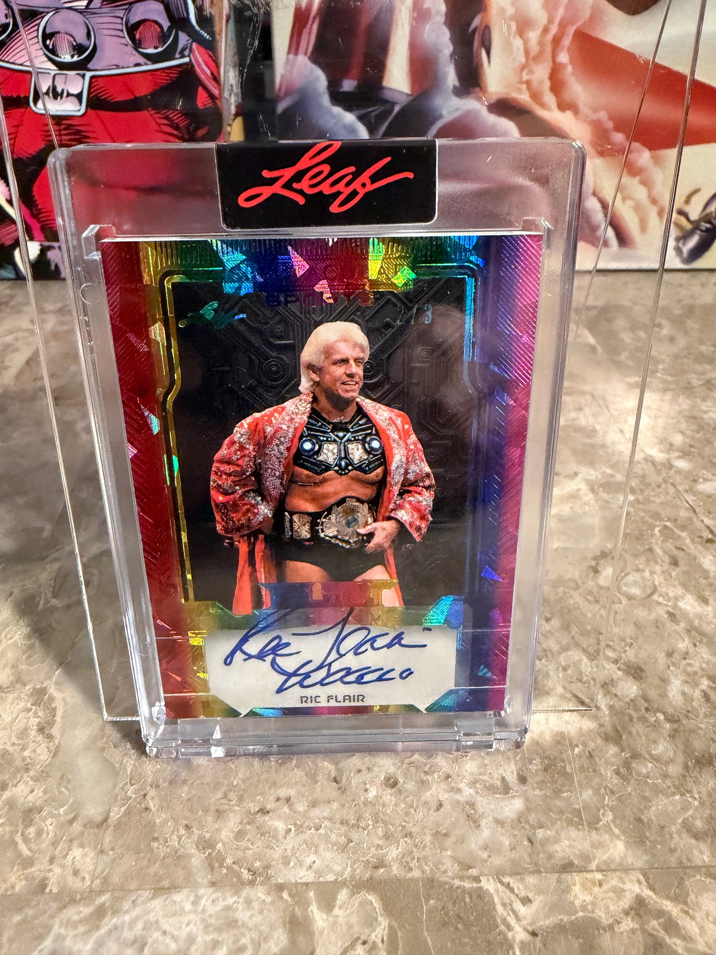 2026 Leaf Spectacular Built Different Ric Flair Auto Rainbow /3 Woooo