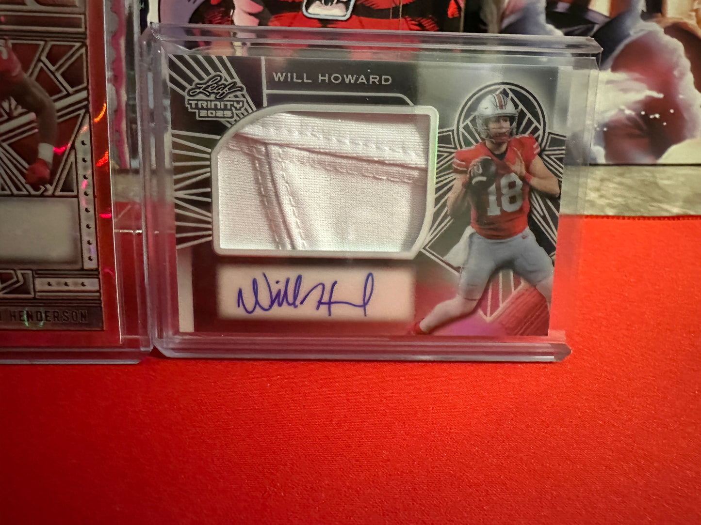 2025 Leaf Trinity Steel Auto 1/1 TreVeyon Henderson + Will Howard + Jamier Brown