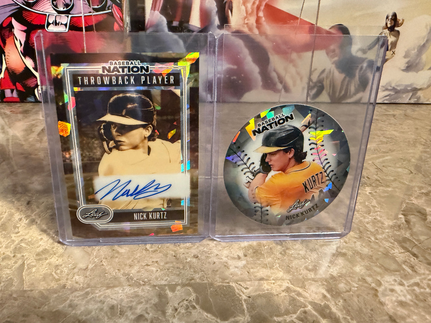 2026 Leaf Baseball Nation Nick Kurtz Auto /25 & Disc /65 2-Card Lot