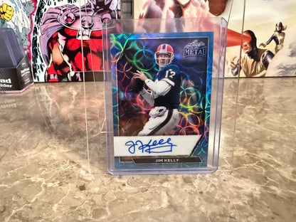 2026 Leaf Metal Football Jim Kelly On-Card Auto Blue Scope /5