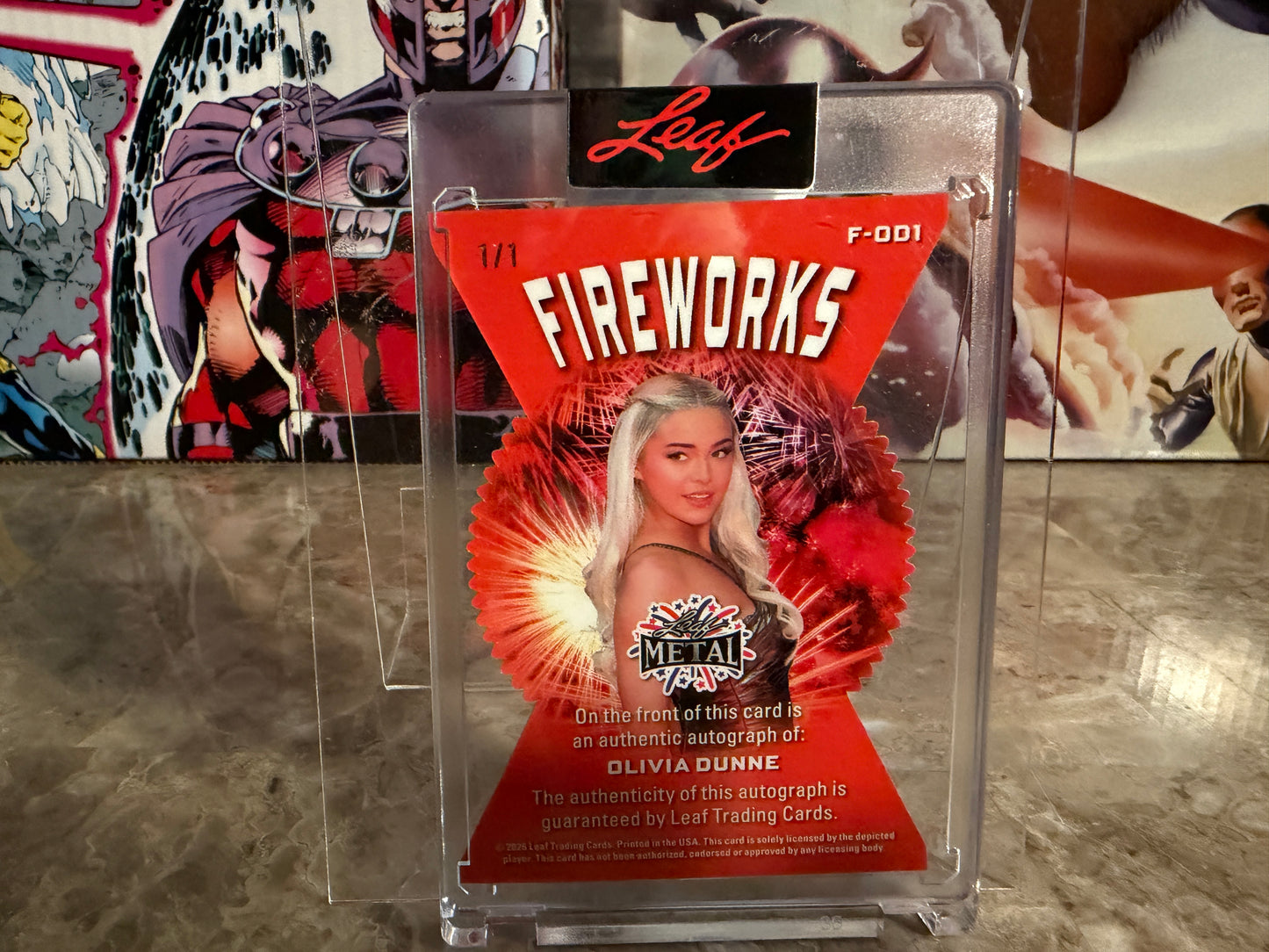 Livvy Dunne 2026 Leaf Metal Independence Day Fireworks Auto Gold 1/1