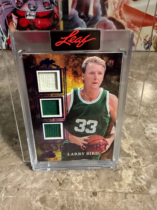 2026 Leaf Art of Sport Work of Art Larry Bird Tri-Patch 1/4