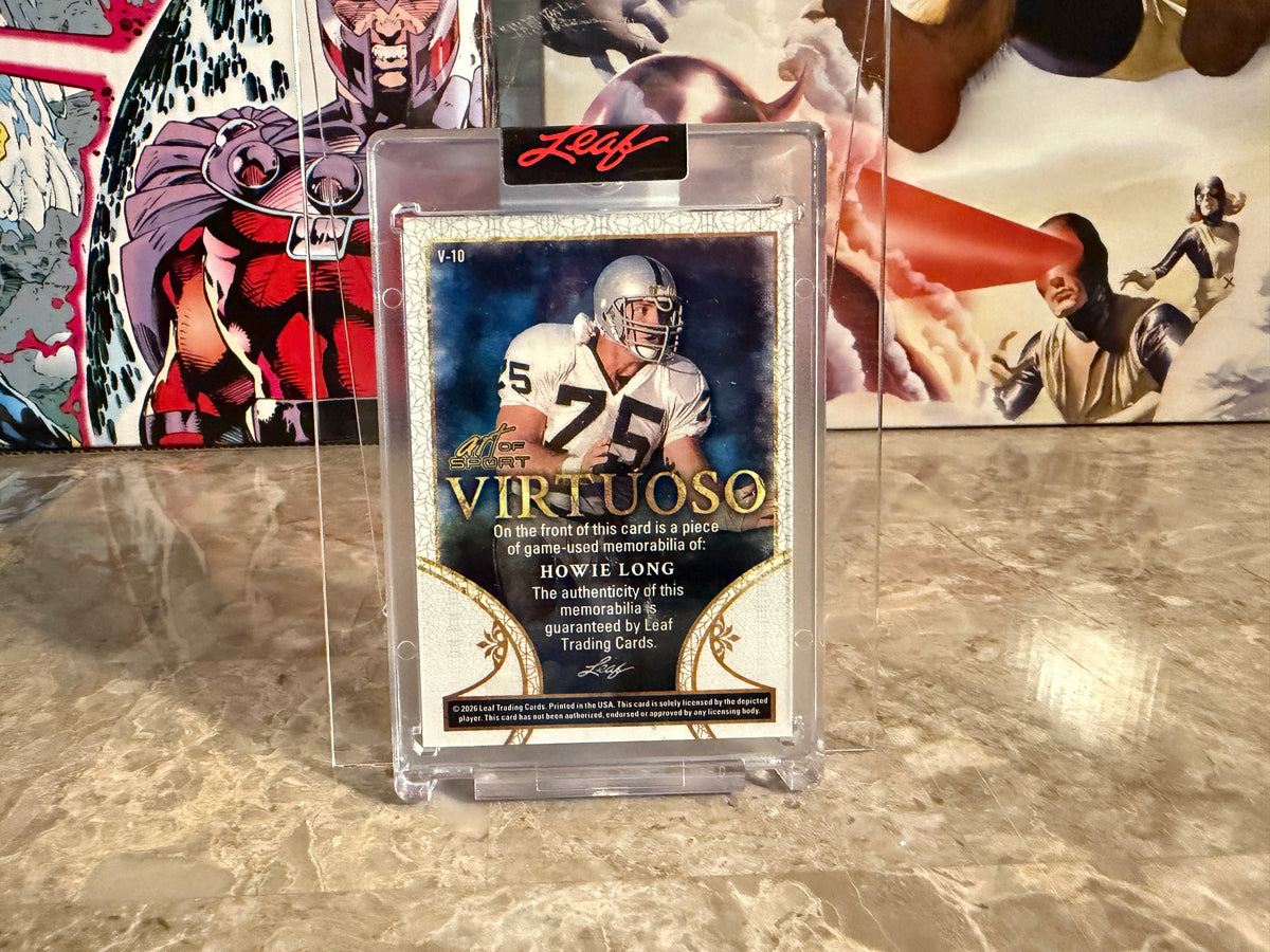 Howie Long 2026 Leaf Art of Sport Virtuoso Swatch Patch /25