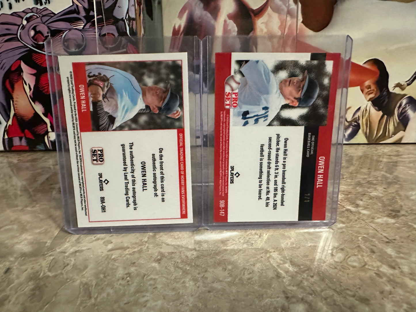 Owen Hall 2026 Leaf Pro Set 1/1 Dual Masterpiece Prospect Lot