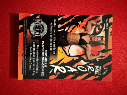 Michelle Waterson-Gomez 2026 Leaf Metal Women Of Sport Hear Me Roar Pink Auto