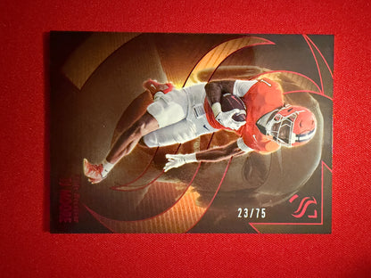 TJ Moore 2025 Panini Silhouette Football Base Red /75 #86