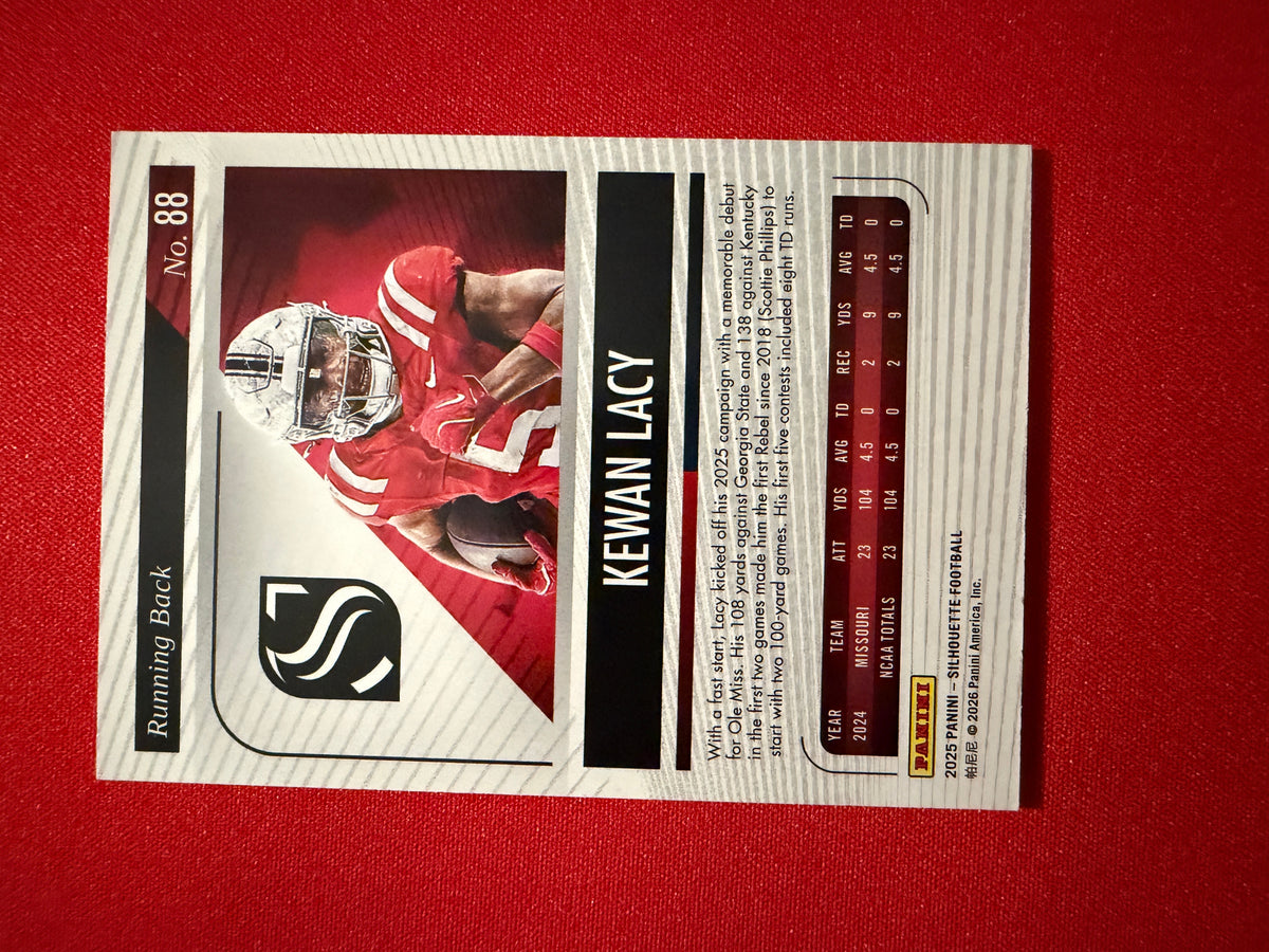 Kewan Lacy 2025 Panini Silhouette Football Base Purple /125