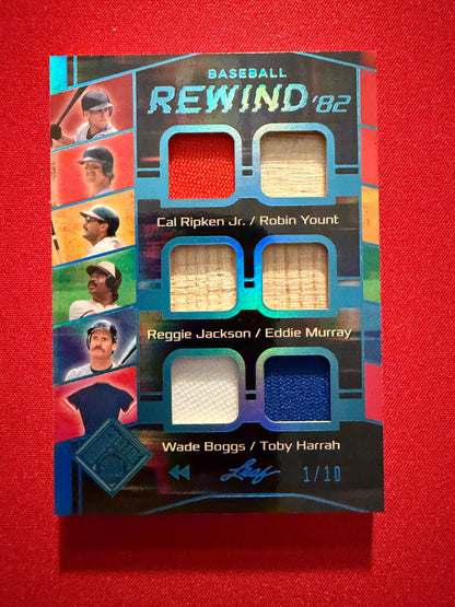2026 Leaf Seasons In Sun Rewind ‘82 Ripken Yount Boggs Molitor Henderson 12-Patch