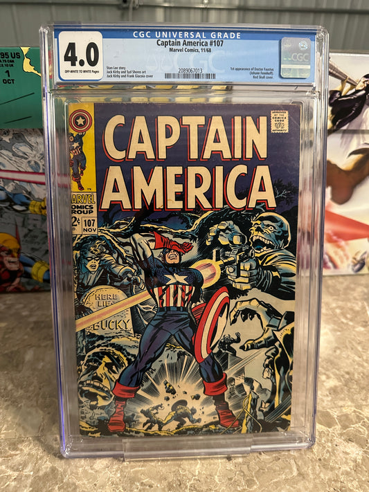 Captain America #107 CGC 4.0 OWTWP (1968 Marvel)