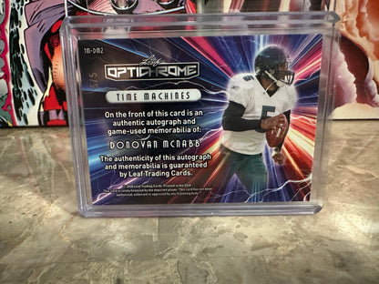 2026 Leaf Optichrome Donovan McNabb TIME MACHINES BLUE PATCH AUTO 5/5 Eagles