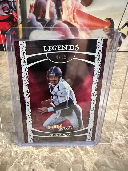 John Elway 2026 Leaf Paydirt Football Legends Pink Parallel /15