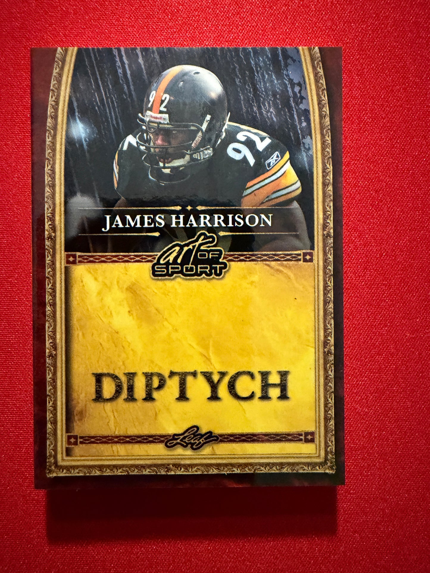 2026 Leaf Art of Sport James Harrison Diptych Auto Booklet Green 3/3 Bookend