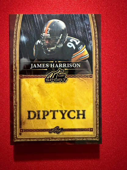 2026 Leaf Art of Sport James Harrison Diptych Auto Booklet Green 3/3 Bookend