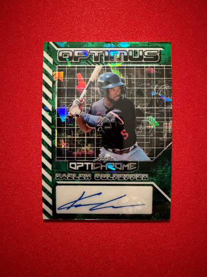 2025 Leaf Optichrome Baseball Kaelen Culpepper Optimus Auto Green Crystal /6