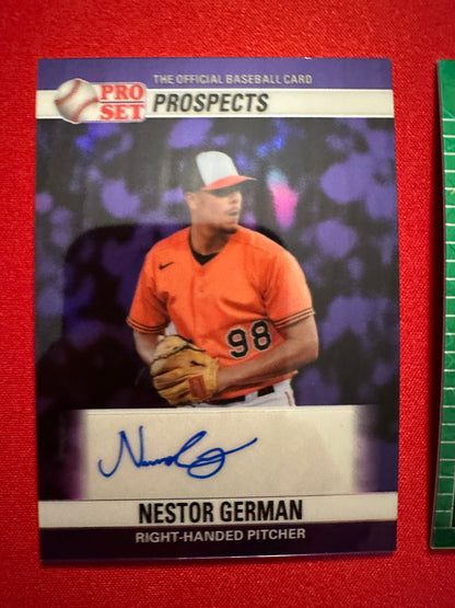 2026 Leaf Pro Set Baseball Nestor German Two-Card Prospect Lot