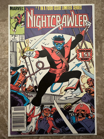 Nightcrawler #1-4 Full Set High Grade Newsstand (Marvel 1985)