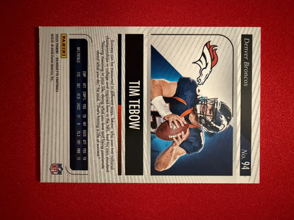 Tim Tebow 2025 Panini Silhouette Football Base Holo Gold /10