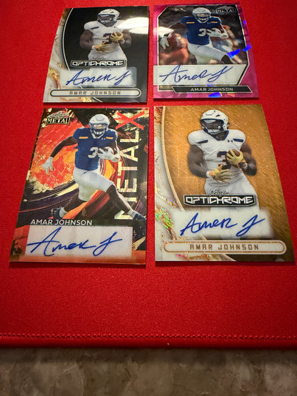 Amar Johnson Leaf Metal Optichrome Auto 1/1 Lot Super Gold Back Cracked Ice