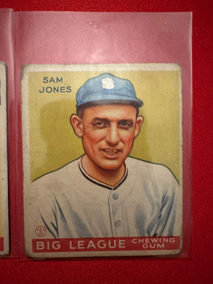 Ralph Kress/Charley Berry/Sam Jones (1933 Goudey) - Chicago White Sox