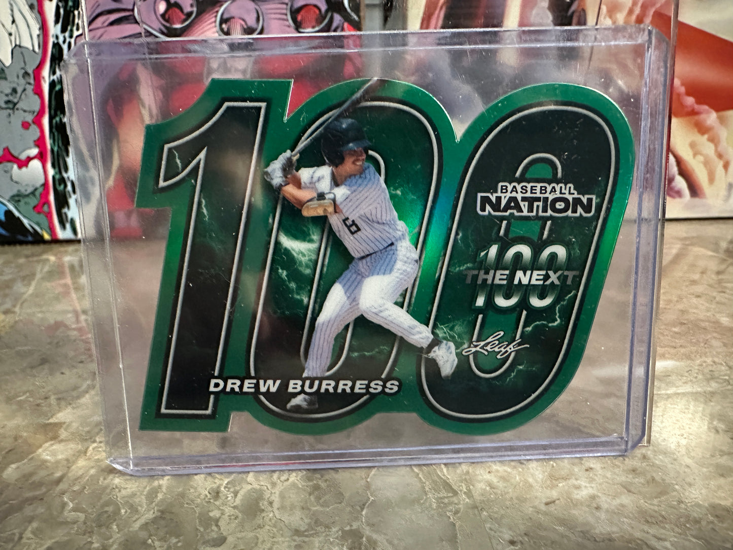 2026 Leaf Baseball Nation Drew Burress GREEN PRISMATIC DIE-CUT /25 Georgia Tech