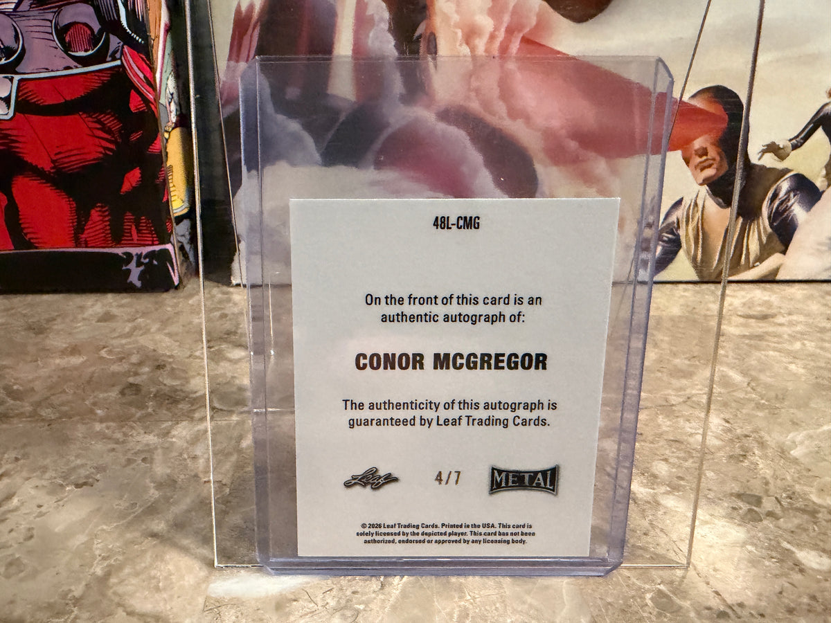 Conor McGregor 2026 Leaf Metal Ring Kings 1948 Auto Purple /7