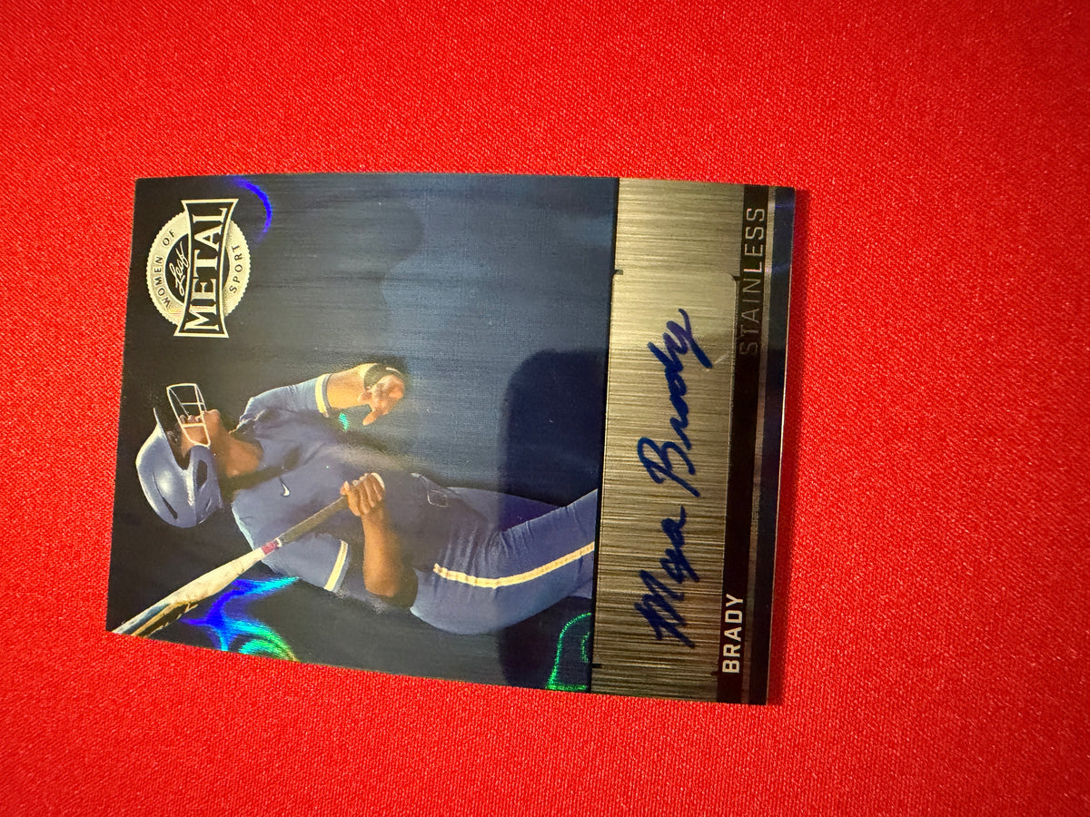 Maya Brady 2026 Leaf Women of Sport Stainless Auto Blue Lava Color Match 1/1