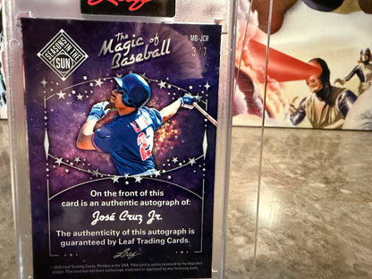 Jose Cruz Jr. 2026 Leaf Seasons In the Sun Magic of Baseball Auto /7