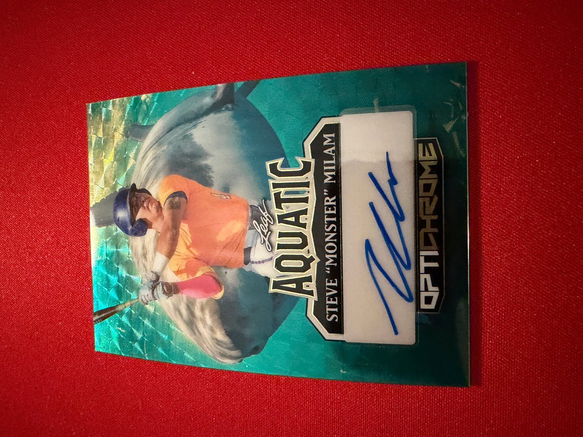 Steve Milam 2025 Leaf Optichrome Aquatic Auto Great White Shark Super Gold 1/1