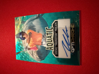 Steve Milam 2025 Leaf Optichrome Aquatic Auto Great White Shark Super Gold 1/1