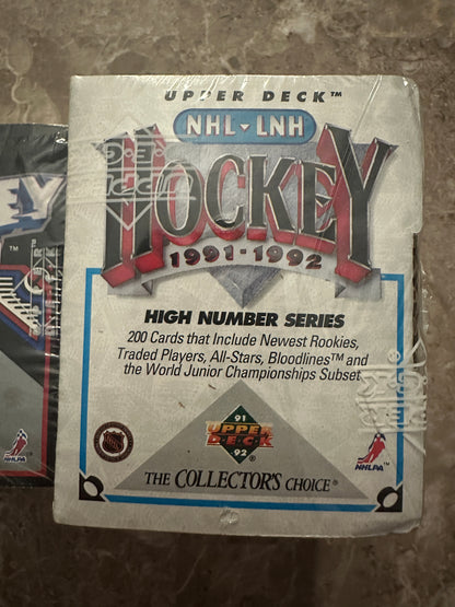 1990-1991/1991-1992 Upper Deck Hockey High Number Series Box - Sealed