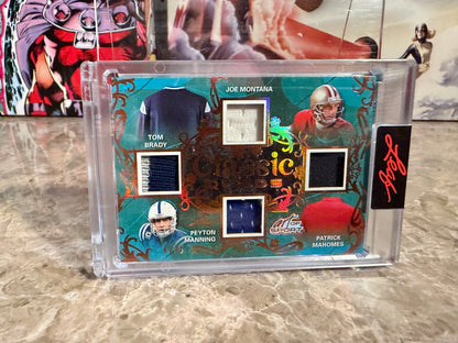 2026 Leaf Art of Sport Peyton Manning Brady Mahomes Montana Classic Quads Patch /25