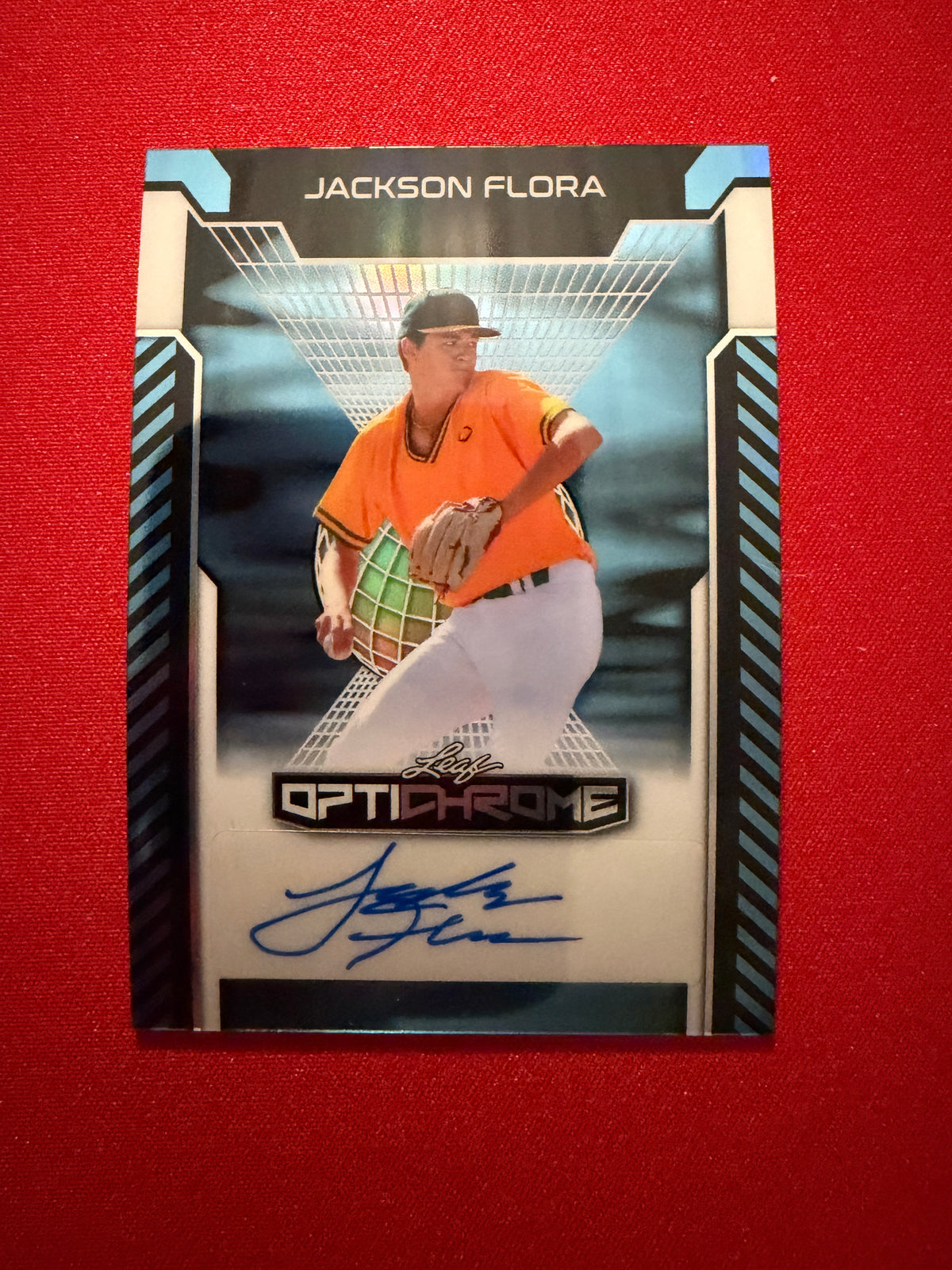 Jackson Flora 2025 Leaf Optichrome Baseball Base Auto Platinum /7