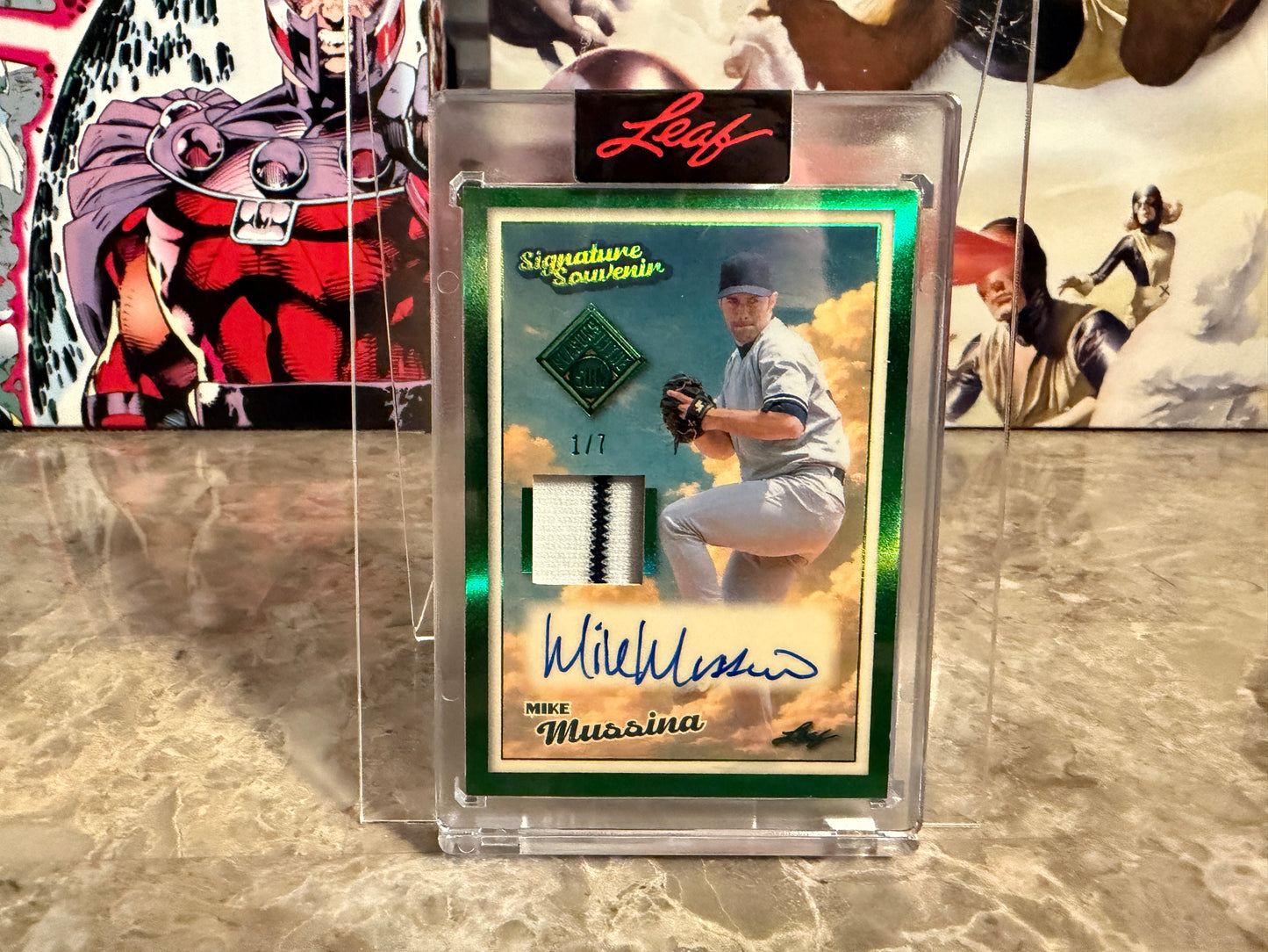 Mike Mussina 2026 Leaf Seasons In the Sun Baseball Signature Souvenir Auto Relic 1/7